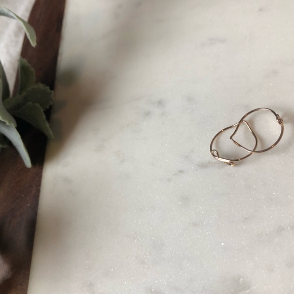 Jewelry - The Stevie Wave - (2 Rings) Simple Gold Wave Ring